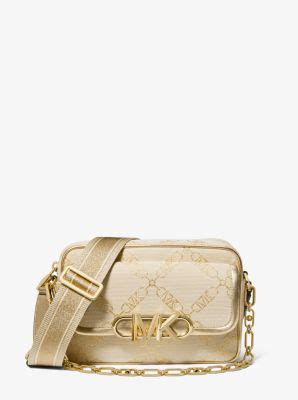 Parker Medium Empire Logo Jacquard Crossbody Bag 